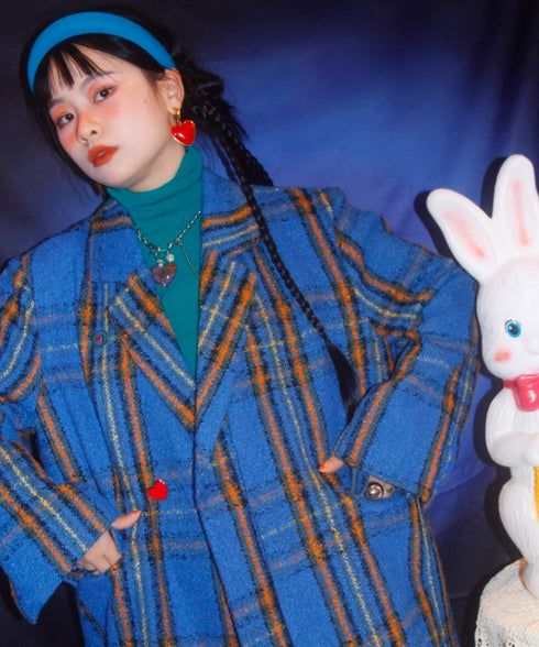 Heart Button Check Jacket&Skirt Series